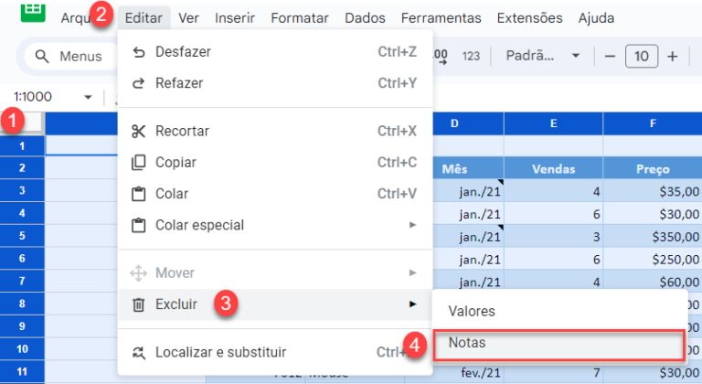 Como Excluir Todos os Comentários no Excel e no Google Planilhas ...