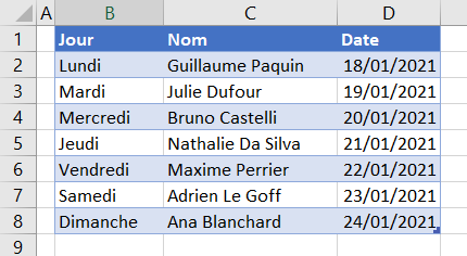 excel ajuster cellule tableau final