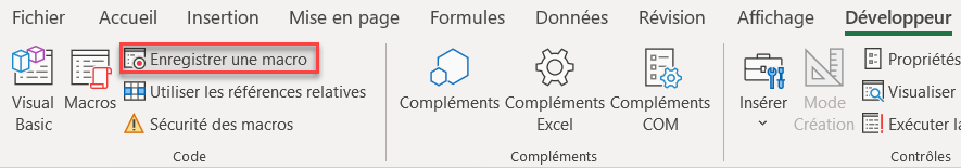 excel appliquer feuille enregistrer macro 2