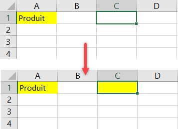 excel copier format jaune avant apres