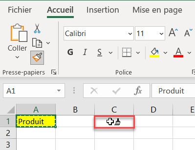 excel copier format jaune coller