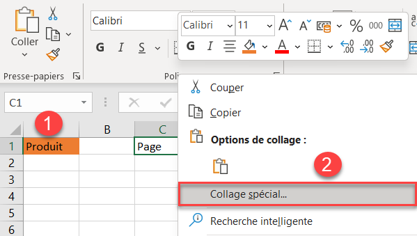 excel copier format orange coller