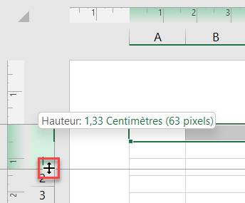 excel taille cellule changer hauteur manuel