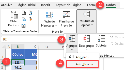 exemplo auto tópicos