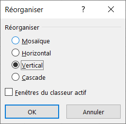 fenetre reorganiser vertical