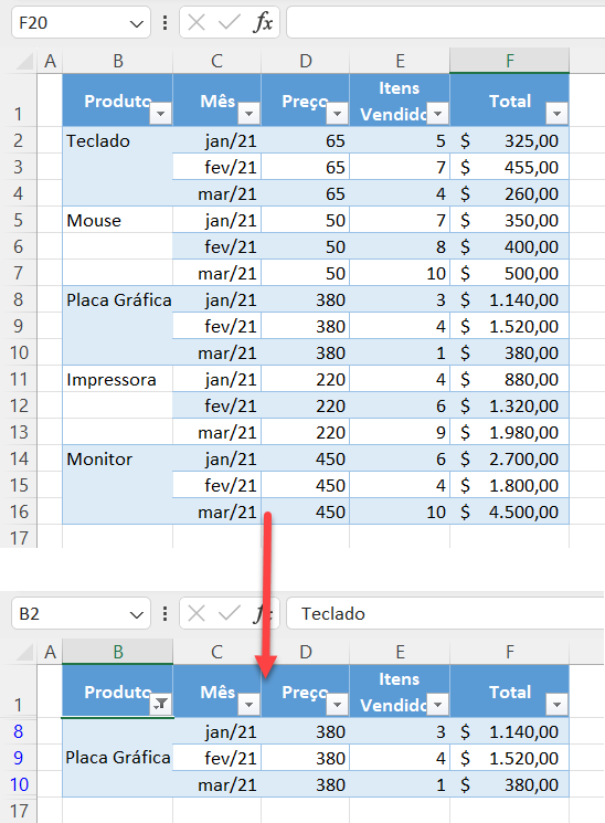 filtra mescladas 0