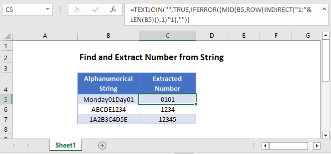 find extract number from string Main Funct...