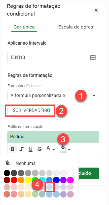 formata com checkbox 11