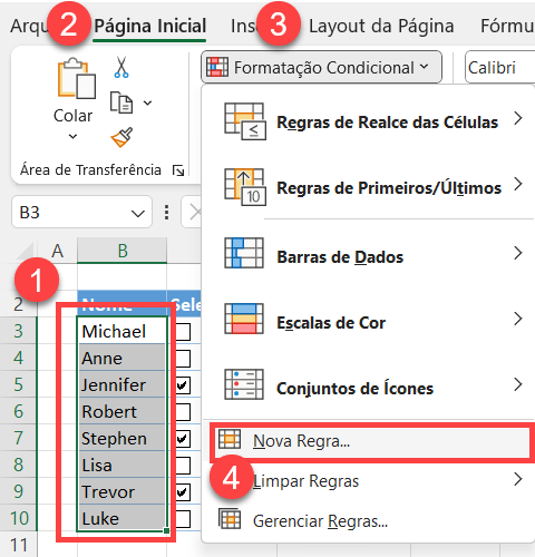 formata com checkbox 4