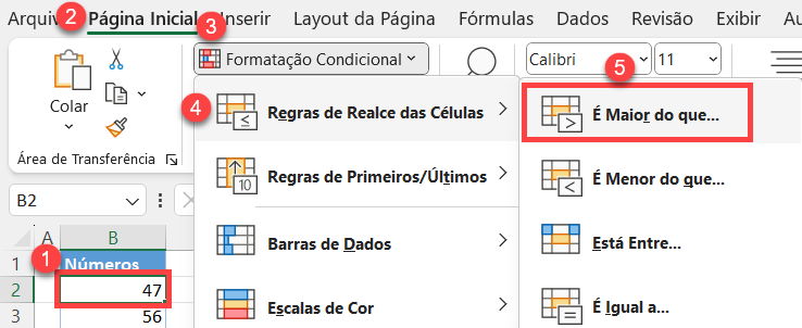 formata condicional varias linhas 2