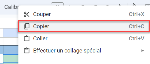 google sheets appliquer colonne copier