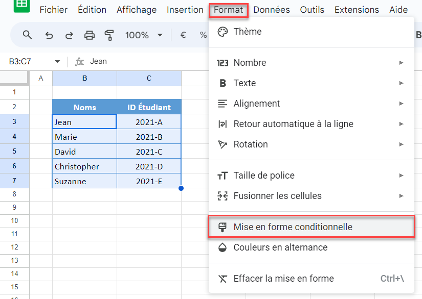 google sheets recherchev conditionnelle