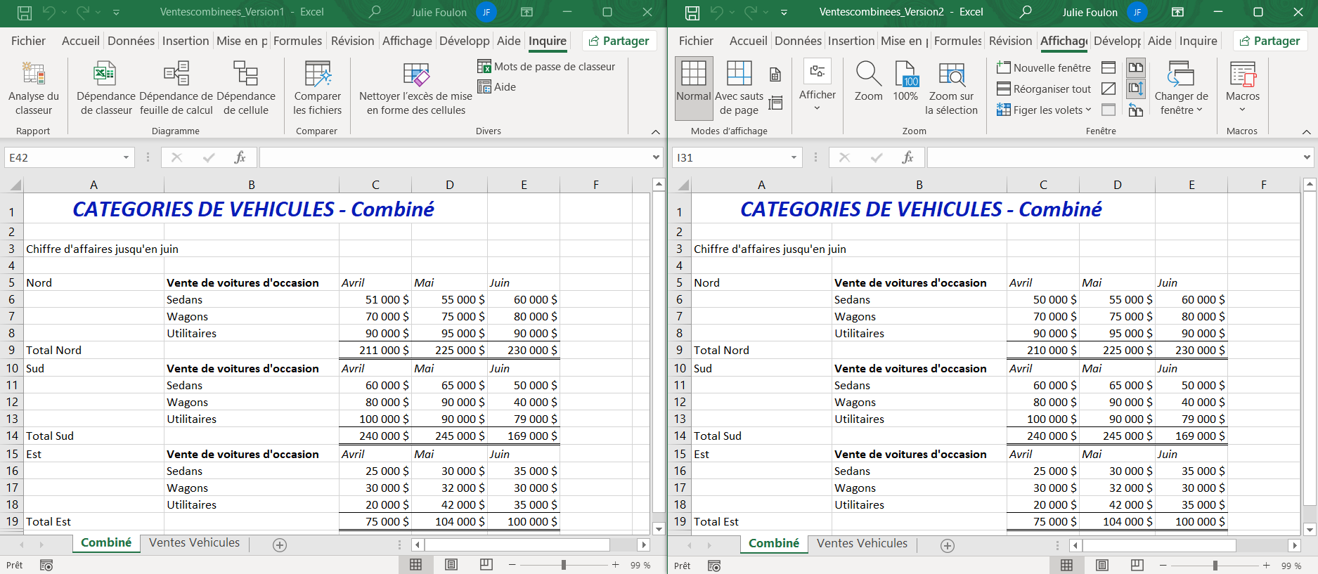 intro comparer deux fichiers erreurs