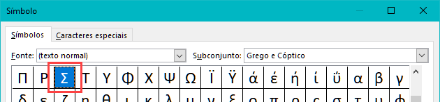 letra grega sigma