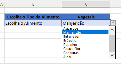 lista com valores baseados em referencia