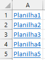 lista planilhas hiperlink