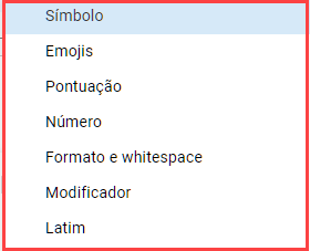 lista simbolos google docs