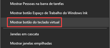 mostrar teclado virtual