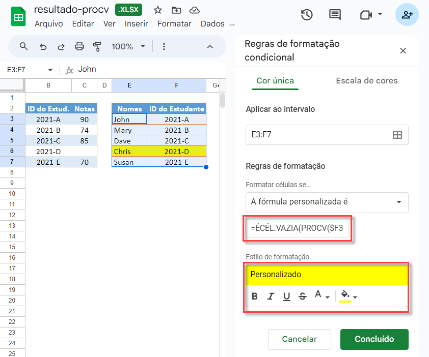 resultado procv 22