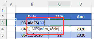 sintaxe funcao mes