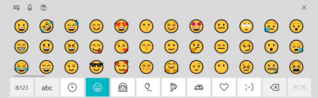 teclado virtual emojis