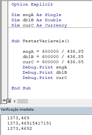 variaveis single currency