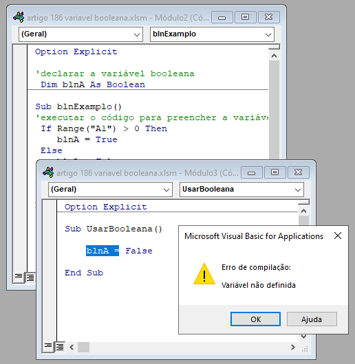 variavel nao definida