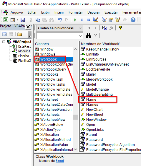 vba erro 438 pesquisador objeto membros
