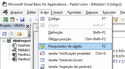 vba erro 438 pesquisador objeto