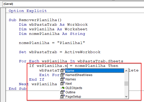 vba erro 438 propriedades