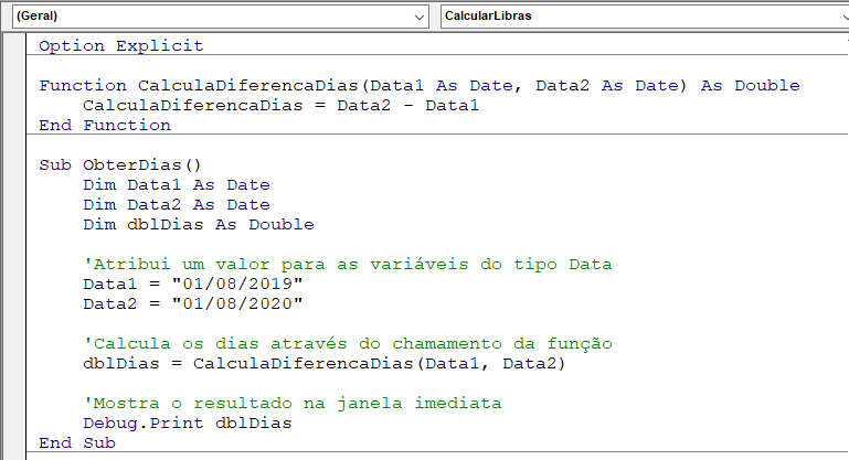 vba funcao multiplos argumentos