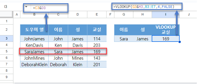 vlookup concatenate 구글