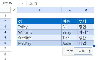 공백문자열분할 구글 공백 결과