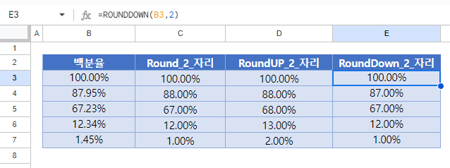 반올림백분율 구글