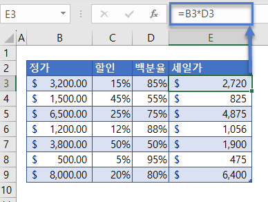 백분율감소 세일가