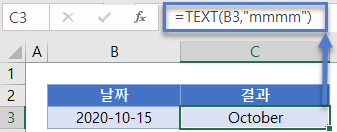 월이름추출 TEXT mmmm