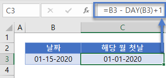 월첫날 day함수