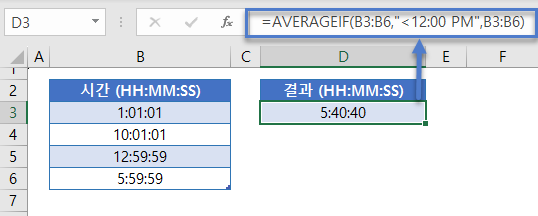 평균시간 조건부평균