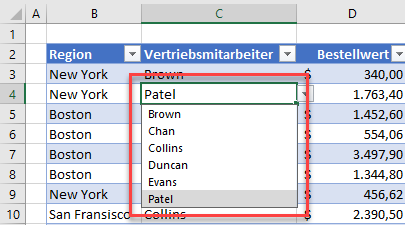 Eingabe von Formulardaten einschraenken