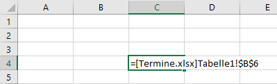 Externe Zellbezuege in Excel Quellmappe offen