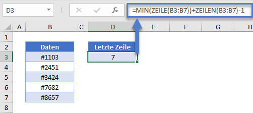 Letzte Zeile in einem Bereich finden