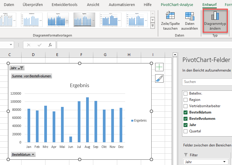 Pivot Diagrammtyp aendern