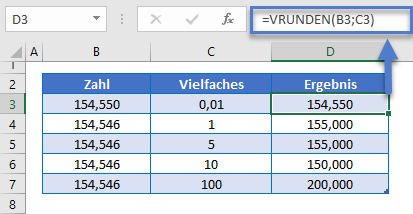 VRUNDEN Funktion verwenden