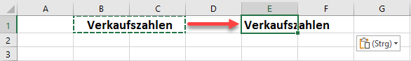 Verbundene Zellen in Excel kopieren und einfuegen