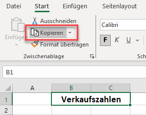 Verbundene Zellen in Excel kopieren