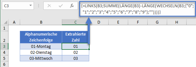 Zahl von links extrahieren