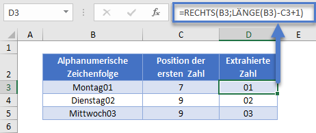 Zahlenteil aus Zeichenfolge extrahieren