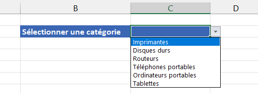 affichage liste deroulante valeur defaut