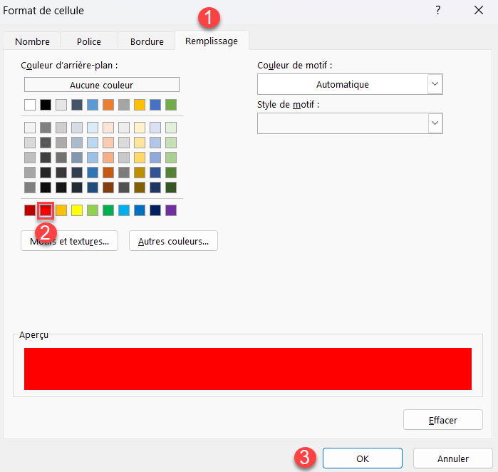 excel comparer tableaux remplissage