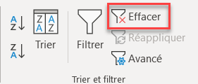 excel filtrer valeurs doubles effacer